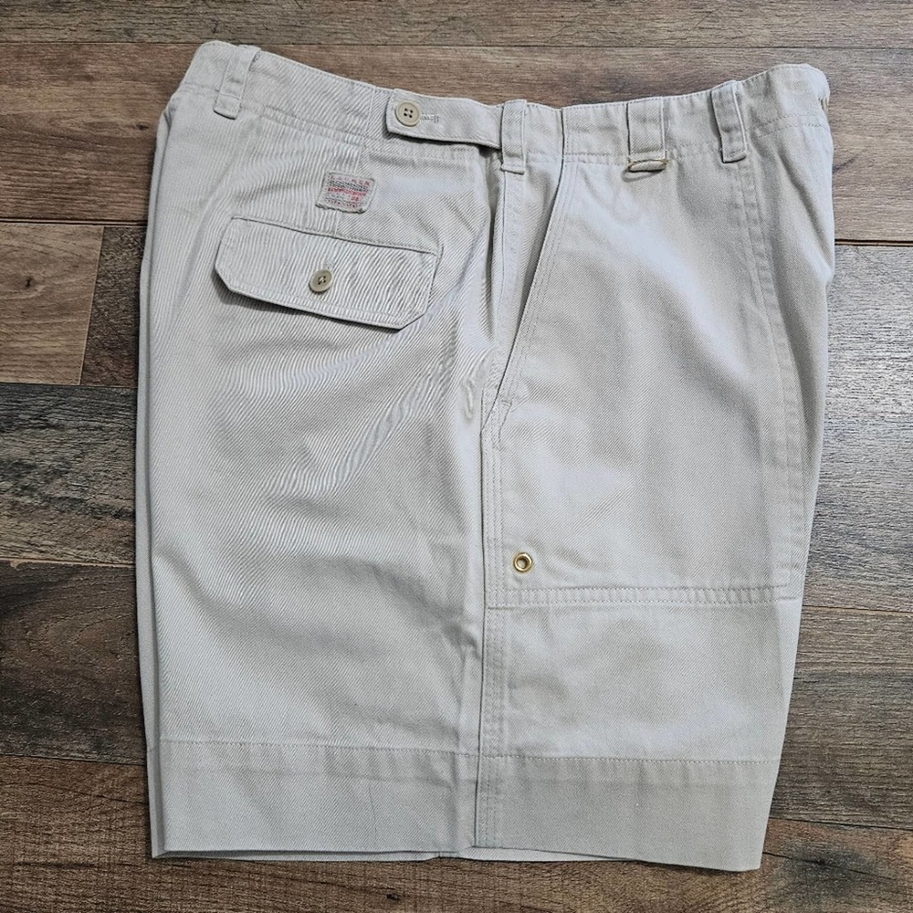 Lauren Ralph Lauren High Rise Khaki Cotton Chino Shorts Size 10